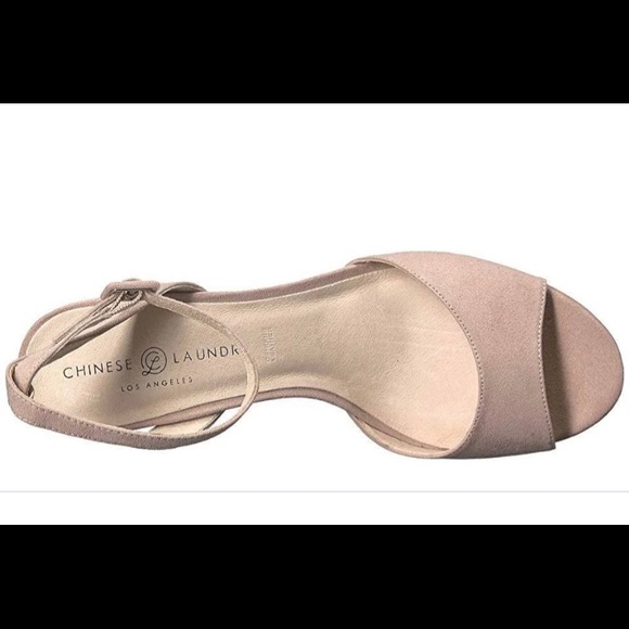 Chinese Laundry Women's Theresa Platform Sandal size 11 Micro suede Dark Nude - Picture 5 of 6